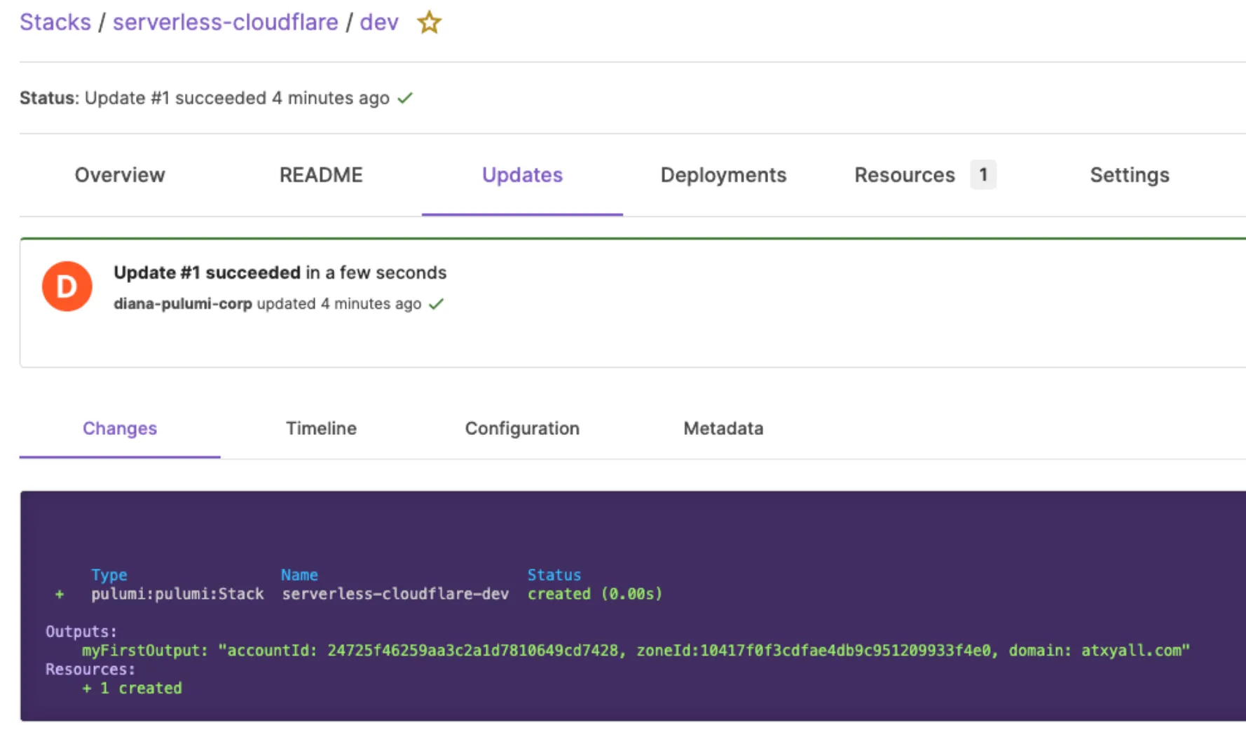 Pulumi Cloud stack alt_text